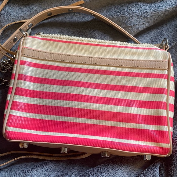Rebecca Minkoff Pink/White Canvas Crossbody Bag - Picture 9 of 16